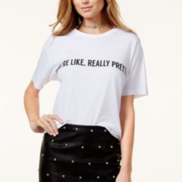 The style Club Tops - The Style Club Cotton Pretty Graphic T-shirt